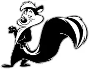Pepe Le Pew French Skunk Kids Cartoon Car Bumper Window Sticker Decal 5"X4"