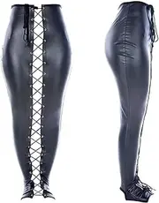 SAHOOSAFETY BDSM Leather Bondage Half Body Restraint Bag Erotic Ankle Foot Leg Cuffs Restraint Adjustable Mermaid Beam Leg Mummy Bare Heel Tight Bag High Waist for Women(M)