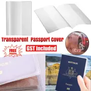 AU Passport Cover Transparent Clear Protector Travel Holder Organizer Carry Case