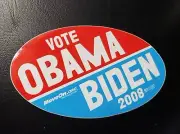 Barrack Obama Joe Biden Vote 2008 Sticker/Decal 3.5 X 6 NEW. Collectible moveon