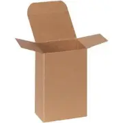 Kraft Reverse Tuck 3 1/2 x 2 1/2 x 5 1/2" Folding Cartons 250/Case