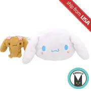 Japan Sanrio Cinnamoroll Mocha Nakayoshi Pouch Set Soft Plush Purse Coin Bag US