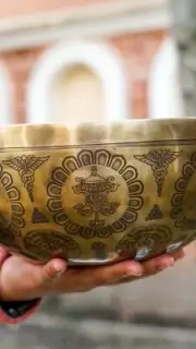 Lotus Cosmos Tibetan Singing Bowl 10 inch Free shipping.