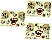 BESTonZON 3 Sets Waterproof Stickers Halloween Wall Sticker Door Stickers Toilet Seat Sticker Removable Stickers Decorative Stickers Luminous Wall Stickers for Home