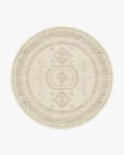 245' Round | Machine Washable Runner Rug | Kid & Pet Friendly | Indoor Rug | Shira Ivory & Natural Rug | Ruggable