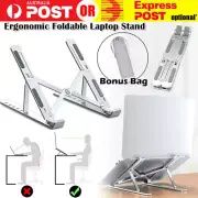 Aluminium Laptop Stand Bracket Notebook Holder Cool Adjustable Folding Portable