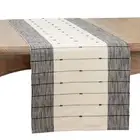 Thin Stripe Table Runner, Black/White, 16"x72"