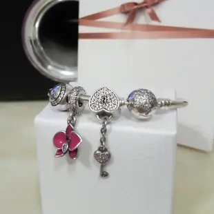 專櫃正品 PANDORA 潘朵拉 791429CZ 愛心鎖 925純銀串珠手鍊 高雄面交