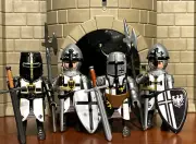 Playmobil Knights Templars Crusades Custom Made- Teutonic Heavy Infantry Knights
