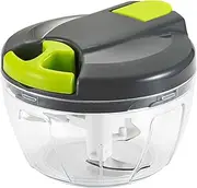 Sifenma Multi-Function Manual Food Chopper & Processors with Handle and Cover,Vegetable Chopper Shredder,Garlic Chopper,Suitable for Onions Garlic Peppers Carrots Fruits,Wonderful for Kitchen(Green)