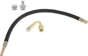 X AUTOHAUX 1 Set 45 Degree Copper Tire Valve Extension with Universal Plastic 350mm Tyre Valve Stem Extender for Car Motorcycle RV Truck Bike