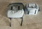 2PC Set Light Weight Insulated Backpack Cooler + Flip Top Soft Sided Cooler. NWT