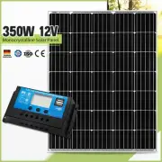 12V 350W Fixed Solar Panel Mono Generator Caravan Camping Charger 350watt
