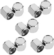 Outanaya 10pcs Metallic Tire Valve Stem Caps Theft Covers for Suvs Cars Trucks Motorcycles Stylish Design Effortless Compatibility and Functional Protection