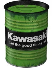 [NOSTALGIC ART] Kawasaki Let The Good Times Roll Money Box 11.5cm in Green