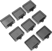 Plastic Ring Case 8 Single Pill Boxes Hidden Lid Supplement Organizer for Purse Compact Pill Dispenser for Travel