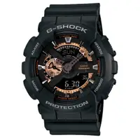 在飛比找PChome24h購物優惠-G-SHOCK 復古重機型裝置機械感雙顯運動錶-黑