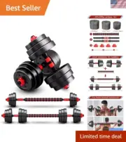 Compact Adjustable Dumbbells Set - Lightweight 40lbs for Home Fitness