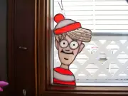 Stained Glass Where's Waldo window sitters (Real Glass)