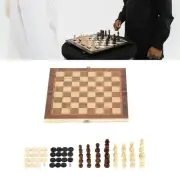 Folding Chesses Board Portable Chesses Checkers Travel Game Educational Toy