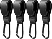 LAFUYSO Leather Mommy Stroller Clips and Hooks for Shopping Bags Multipurpose...