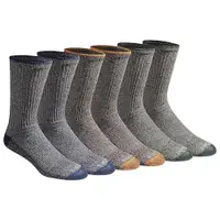 在飛比找ETMall東森購物網優惠-Dickies 2024男時尚美國進口厚襪深灰色中統襪6入組