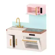 Dolls – Backsplash Urban Kitchen – Kitchen Set for Mini Dolls – Dollhouse Fur...