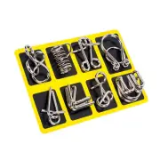 8x Metal Crafts Chinese Ring Puzzle IQ Brain Teaser Kid Adult Educational Toys