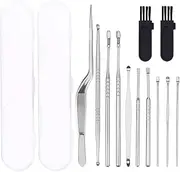 2Sets Ear Cleaner Stainless Steel Ear Wax Scoop Kit Stylish Practical Design for Daily and Travel Use Compact Portable Ear Care Tools