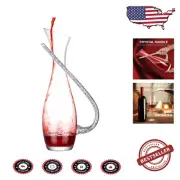 Elegant Rhinestone Wine Decanter and Glass Pitcher for 1400ml of Red Wine