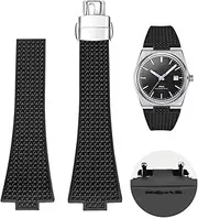 [LDDAL] Quick Release Watch Band for Tissot PRX Strap Replacement,FKM Rubber Strap and Butterfly Clasp Compatible with Tissot PRX 40mm Watch Series