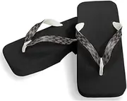 Hajime(一歩) [One Step] [Hajime] Geta Clogs, Soft and Water Resistant, Made of Sponge, 10.6 inches (27 cm), BK/Yakasuri x Black, Yagasuri x Black, Sageri × Black, 27.0 cm