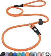 Hiado Slip Lead Dog Leash Reflective with Stopper Loop Rope Training No Pull for Small Medium Large Dogs 7ft Orange