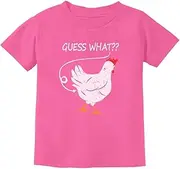 [Tstars] Guess What? Chicken Butt Funny Youth Kids T-Shirt Small Pink