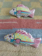 MACKENZIE-CHILDS CERAMIC FISH KNOB LEFT
