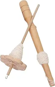 Drop Spindles for Wool - Spin Roving Into Yarn Drop Spindle | Wooden Sewing Supplies, Hobby Craft Tools for Weaving Projects Knitting Crocheting