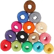 SHINEOFI 15 Rolls Colorful Jute String for DIY Crafts Present Wrapping Home Decoration and Durable and Versatile Natural Jute Thread for Creative Projects
