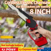 8'' Cordless Electric One-Hand Wood Cutting Chainsaw For Milwaukee 18V Battery