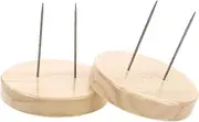 EXQUIMEUBLE Doll Figures Display Stand Wooden Base Doll Support Holders Mini Toys Craft Display Rack