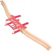 1 Set Wooden Train Bridge Flexible Track Switching Accessories for Imaginative Play Compatible with Wooden Railroad Tracks for Home Preschool Settings Enhances Creativity and
