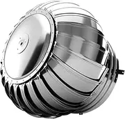 [Generic] Rotating Ventilator Turbine Stainless Stee Spinner Cow Factory Roof Anti-Downdraught Chimney Cap Fits Most Standard Rain and Snow Cover Flue Protector