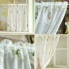Voile Curtain Lace Sheer Short Half Curtain Kitchen Window Drape One Panel