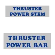 Thruster - BAR AND STEM BLUE decals on CHROME - old school bmx