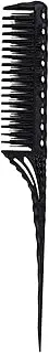 Touping Comb - 1 Piece Black Handle Comb, Hair Comb Styling Comb, Sleek Bun Brush Carbon Comb, Carbon Fibre Comb, Fine Hair Comb, Antistatic Hair Comb for Men and Women