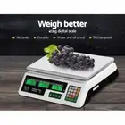 Digital Kitchen Scales 40KG Weighing Scale Platform Shop Market LCD Rechargeable