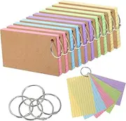 Operitacx Index Cards Flashcards for Studying 500 Pcs Ring Notecards Lined Note Cards