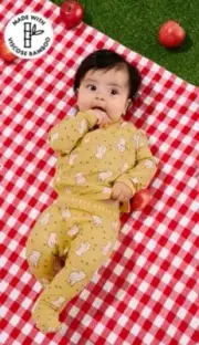 2 X Pc NEW BONDS Zippy Baby Unisex Winnie The Pooh Yellow Set - size 00 / 3 - 6m