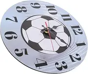 LOORGVEL Creative Soccer Ball Wall Clock Silent Non Ticking Clock for Living Bedroom Unique Decorative Design for Home Office Decor