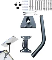 J Pipe Mount, Adjustable TV Antenna Mount, Outdoor Antenna Mounting Pole, Iron Material Pole Mounting Bracket, Antenna Mounting Bracket, Excellent Sturdiness, Quick and Easy Installation for Antenna,