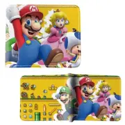 New Mario Peach and Friends SUPER MARIO BROS. BiFold Wallet Credit Card Billfold